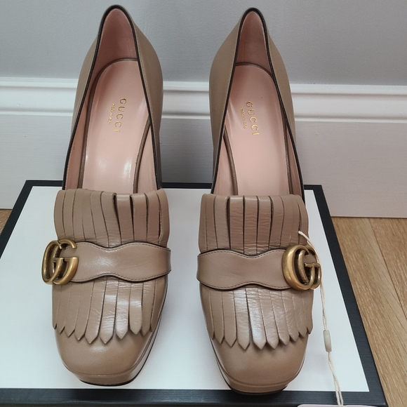 Gucci Marmont GG Platform Fringe Pump - Picture 11 of 16